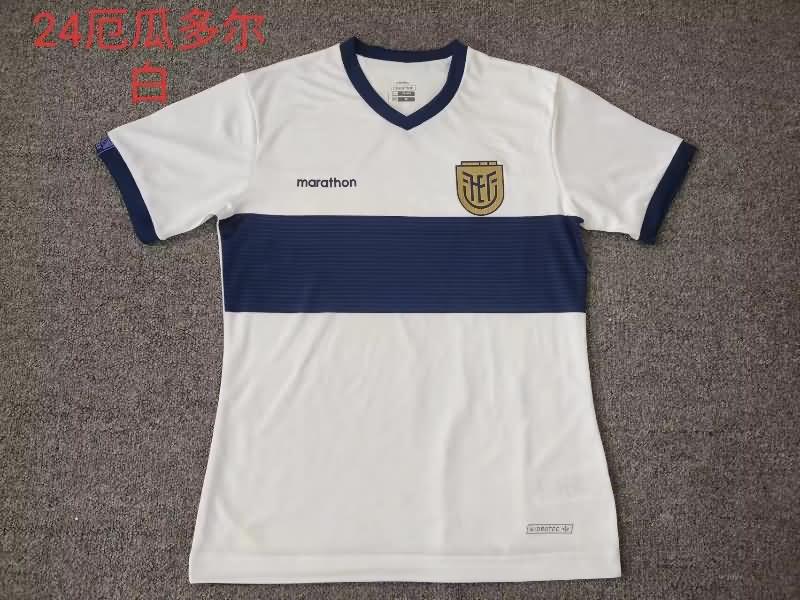 Thailand Quality(AAA) 2024 Ecuador White Soccer Jersey