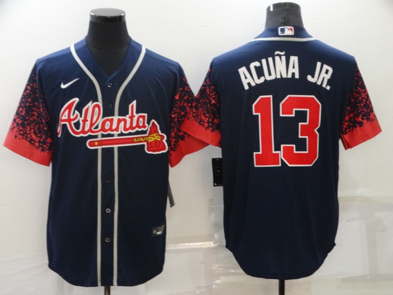 Atlanta Braves Dark Blue MLB Jersey 02