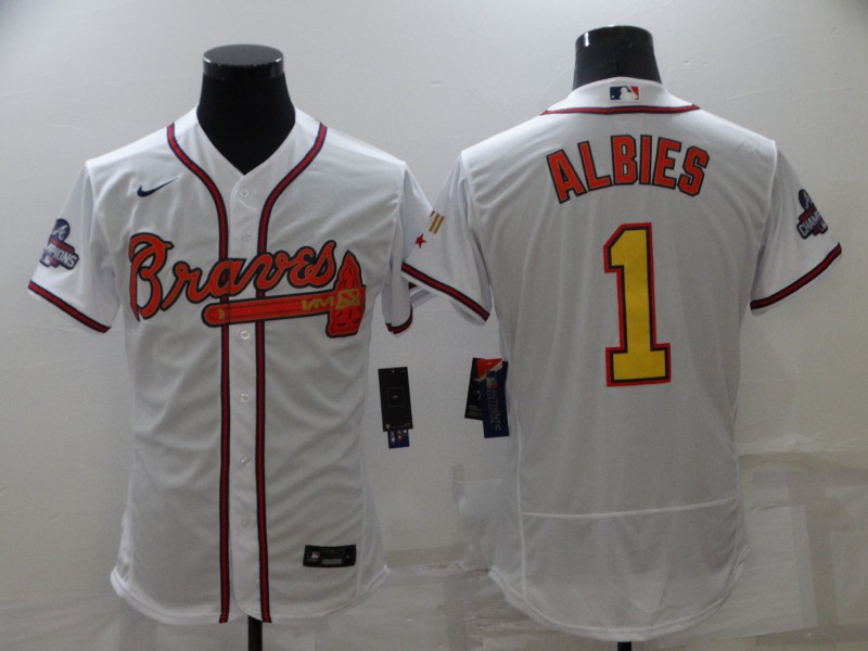 Atlanta Braves White Champion Elite MLB Jersey