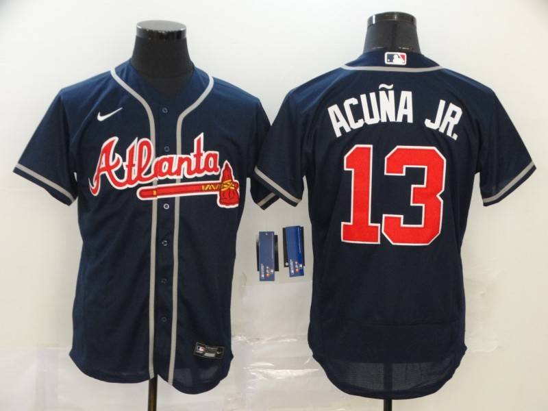 Atlanta Braves Dark Blue Elite MLB Jersey