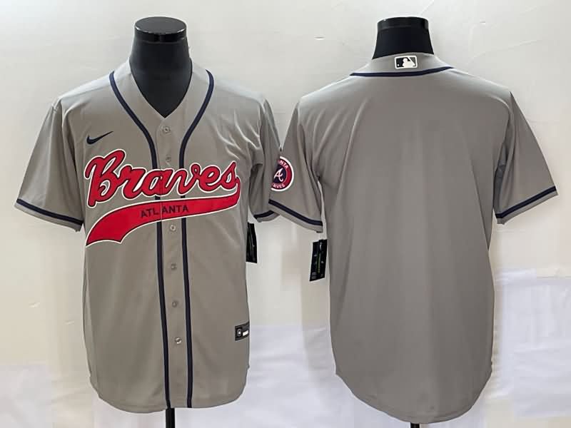 Atlanta Braves Grey MLB Jersey 02