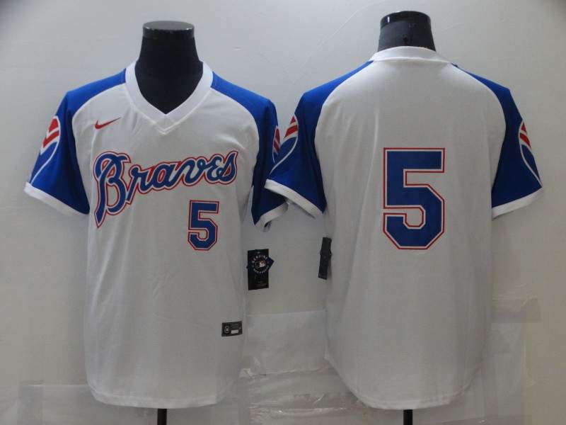 Atlanta Braves White Retro MLB Jersey