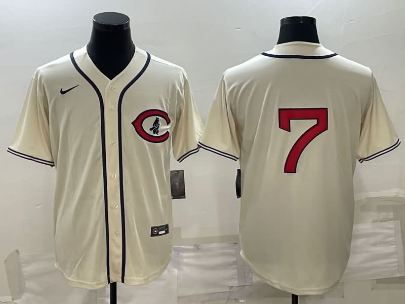 Chicago Cubs Cream Retro MLB Jersey