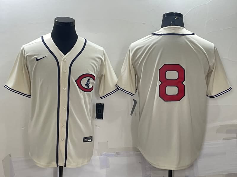 Chicago Cubs Cream Retro MLB Jersey