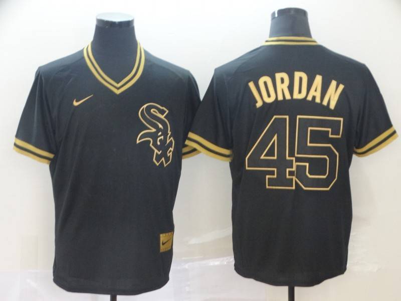 Chicago White Sox Black Gold Retro MLB Jersey