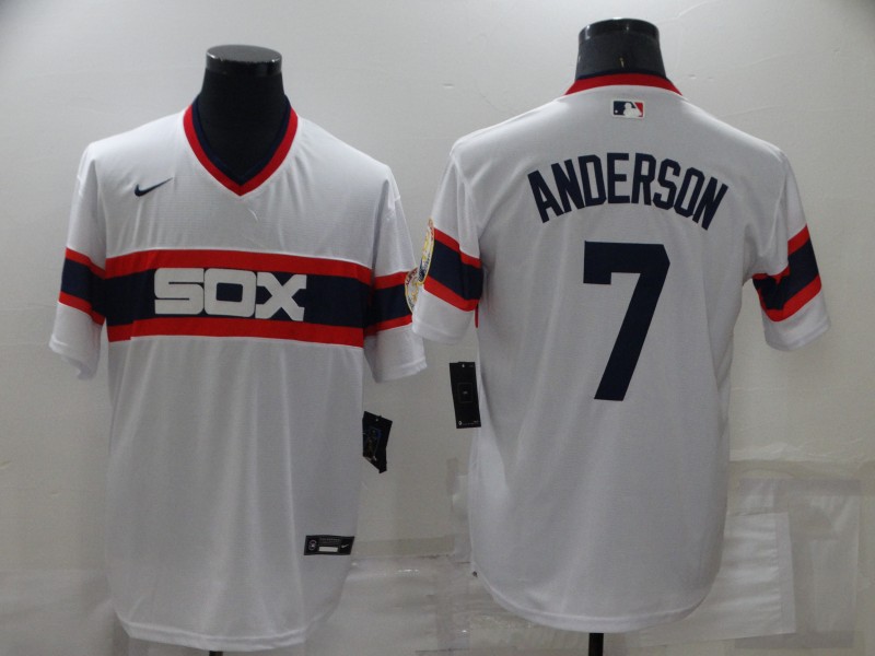 Chicago White Sox Whtie Retro MLB Jersey 02