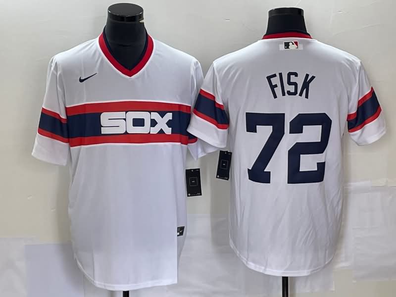 Chicago White Sox Whtie Retro MLB Jersey 02