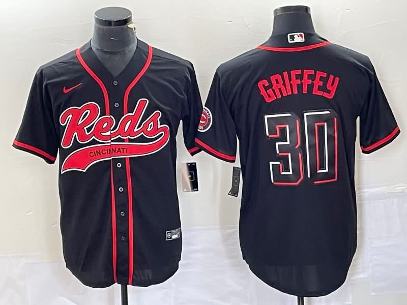 Cincinnati Reds Black MLB Jersey 02