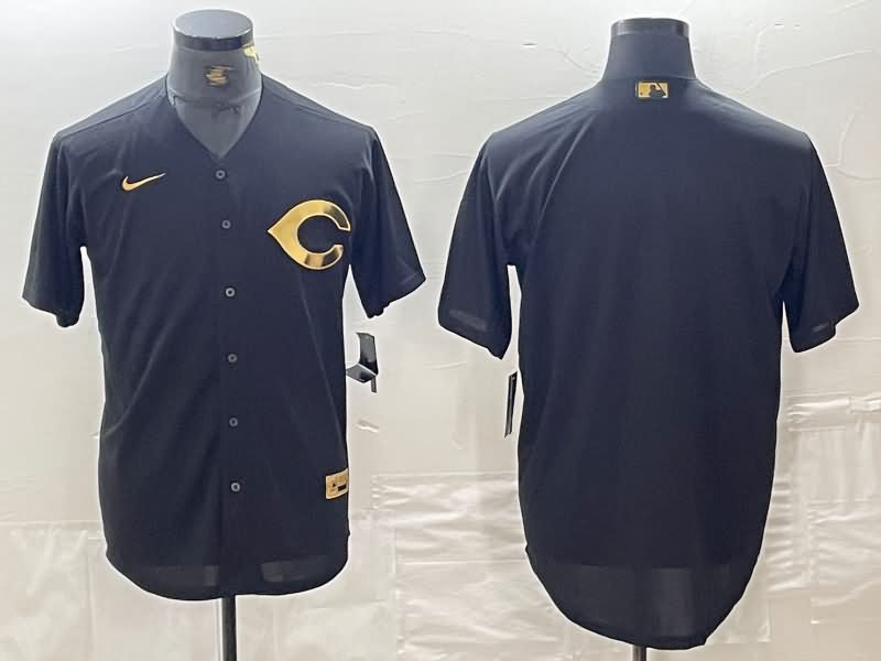 Cincinnati Reds Black Gold MLB Jersey