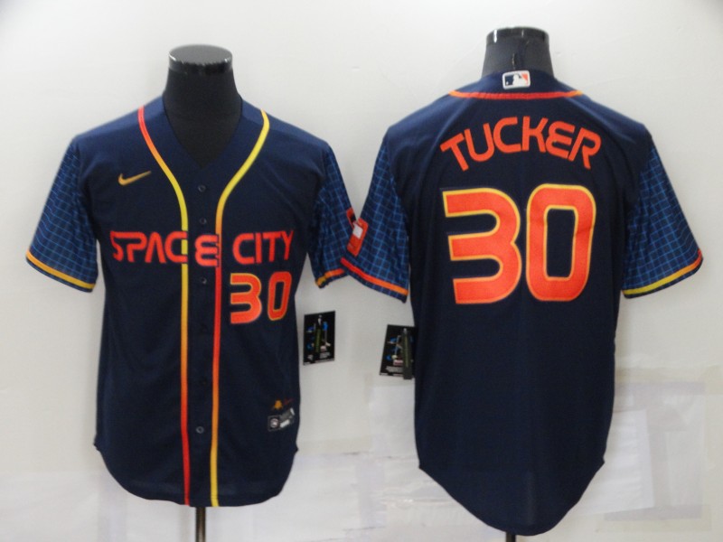 Houston Astros Dark Blue MLB Jersey 02