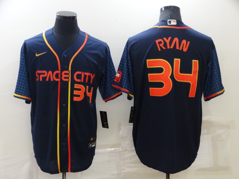 Houston Astros Dark Blue MLB Jersey 02