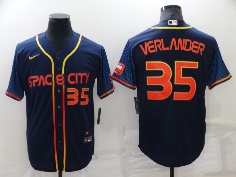 Houston Astros Dark Blue MLB Jersey 02