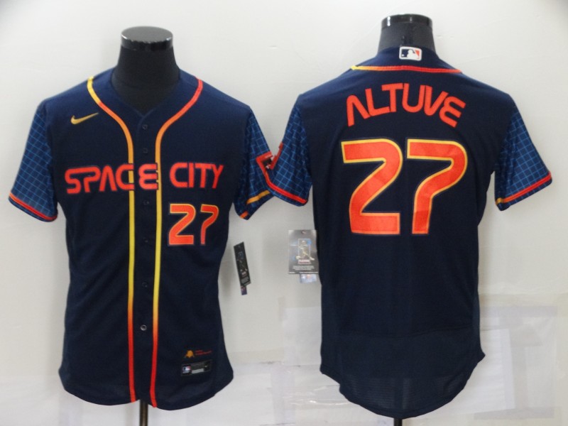 Houston Astros Dark Blue Elite MLB Jersey