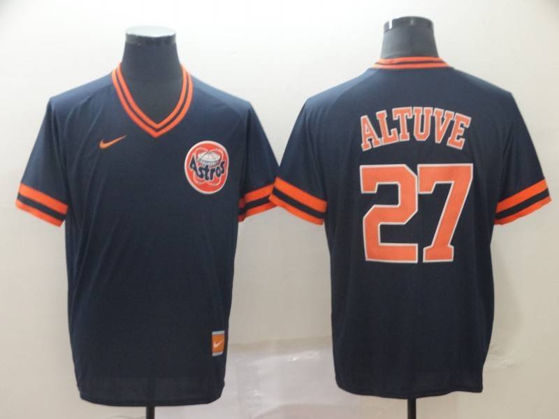 Houston Astros Dark Blue Retro MLB Jersey