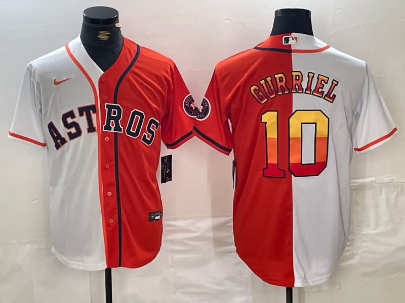 Houston Astros White Orange MLB Jersey