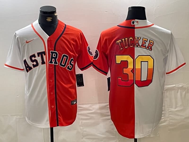 Houston Astros White Orange MLB Jersey