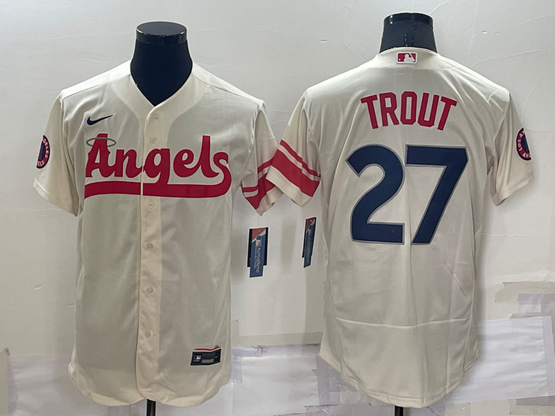 Los Angeles Angels Cream Elite MLB Jersey