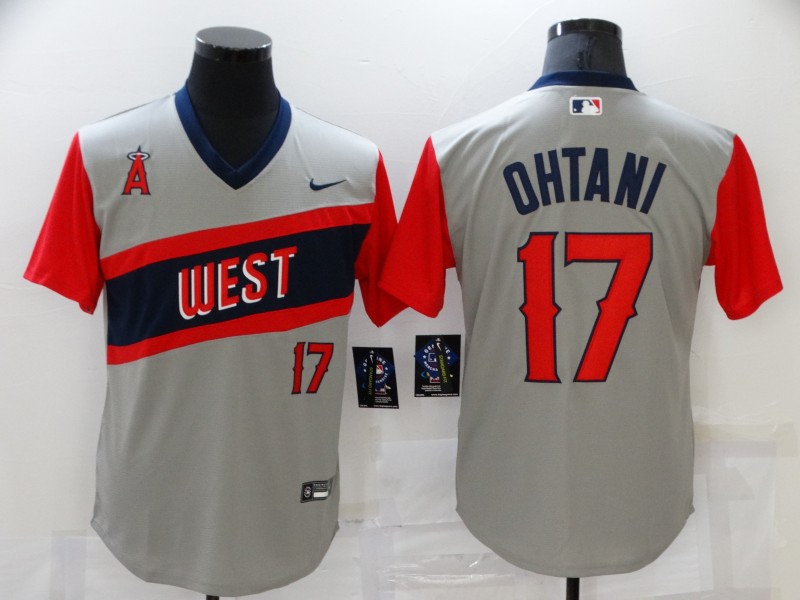 Los Angeles Angels Grey Retro MLB Jersey 02