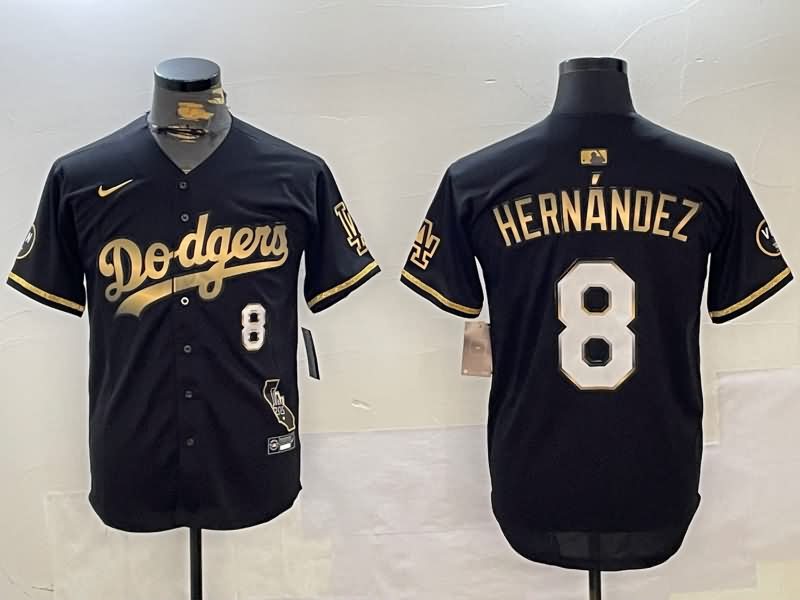 Los Angeles Dodgers Black Gold MLB Jersey 03