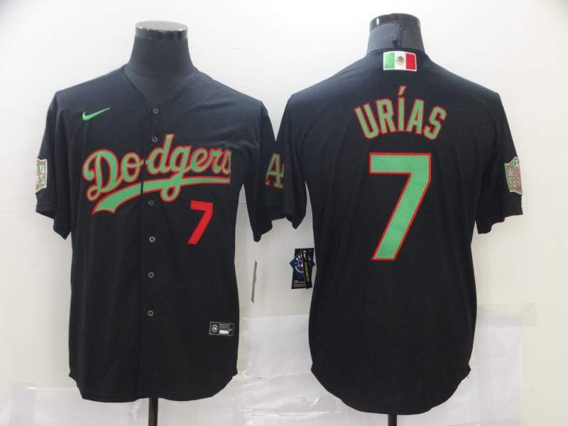 Los Angeles Dodgers Black Green MLB Jersey