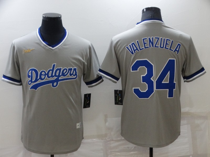 Los Angeles Dodgers Grey Cooperstown Collection MLB Jersey