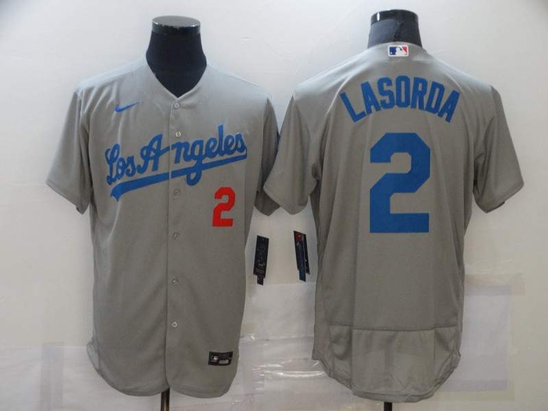 Los Angeles Dodgers Grey Elite MLB Jersey 02