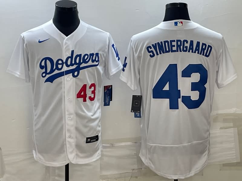 Los Angeles Dodgers White Elite MLB Jersey 02