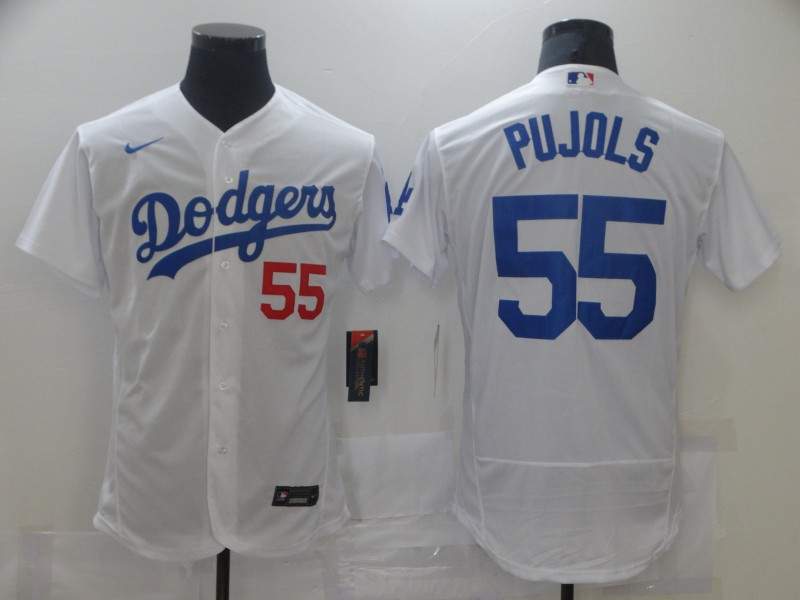 Los Angeles Dodgers White Elite MLB Jersey 02