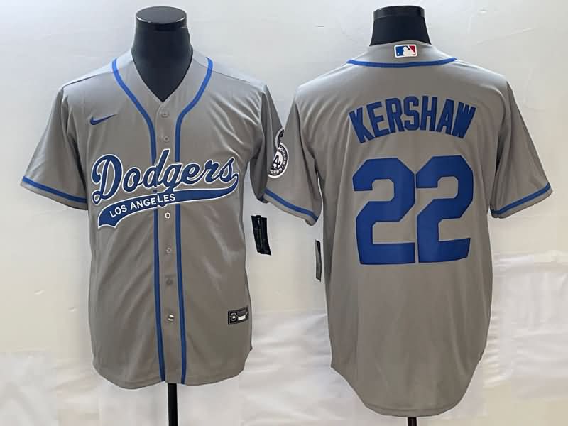 Los Angeles Dodgers Grey MLB Jersey 04