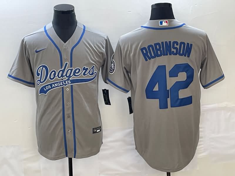 Los Angeles Dodgers Grey MLB Jersey 04