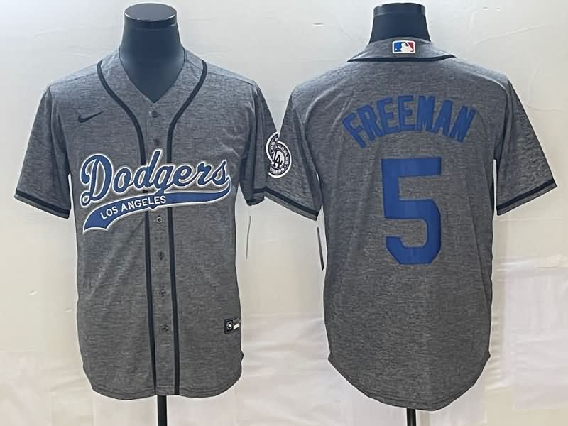 Los Angeles Dodgers Grey MLB Jersey 05