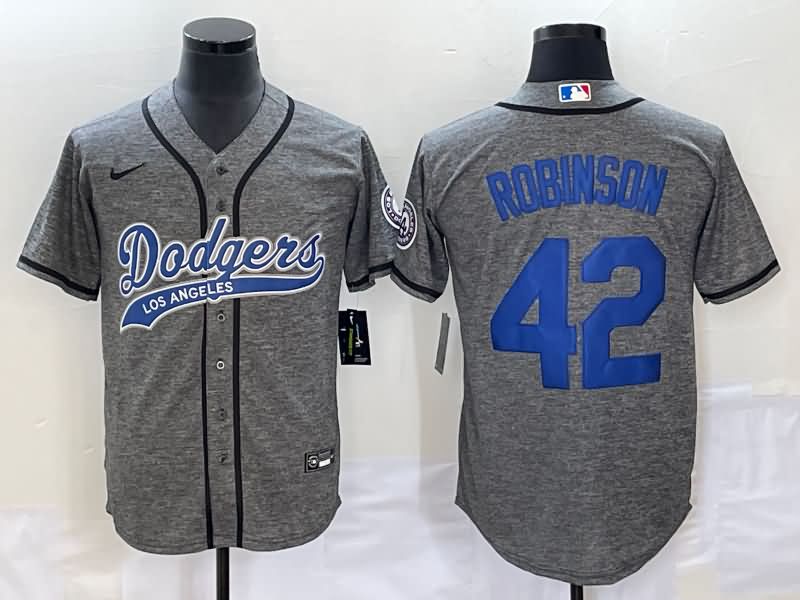 Los Angeles Dodgers Grey MLB Jersey 05