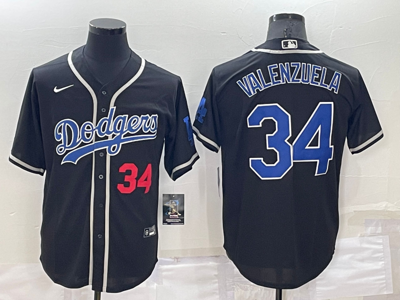 Los Angeles Dodgers Black Retro MLB Jersey