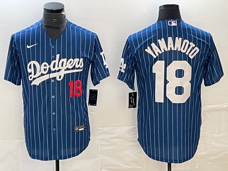 Los Angeles Dodgers Dark Blue Retro MLB Jersey