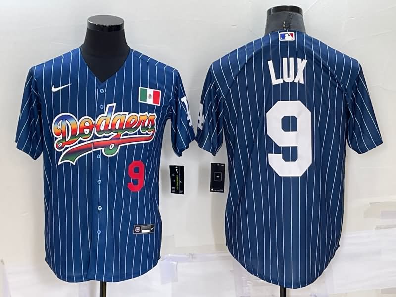 Los Angeles Dodgers Dark Blue Retro MLB Jersey 03