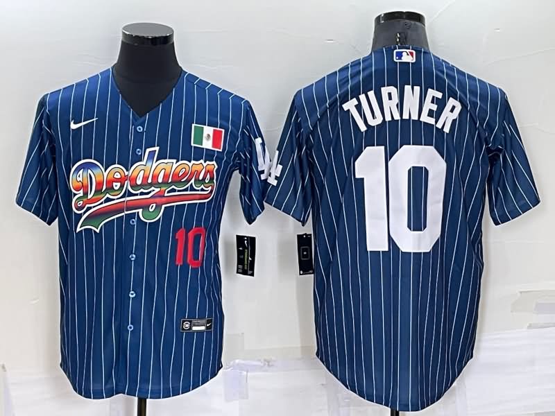 Los Angeles Dodgers Dark Blue Retro MLB Jersey 03