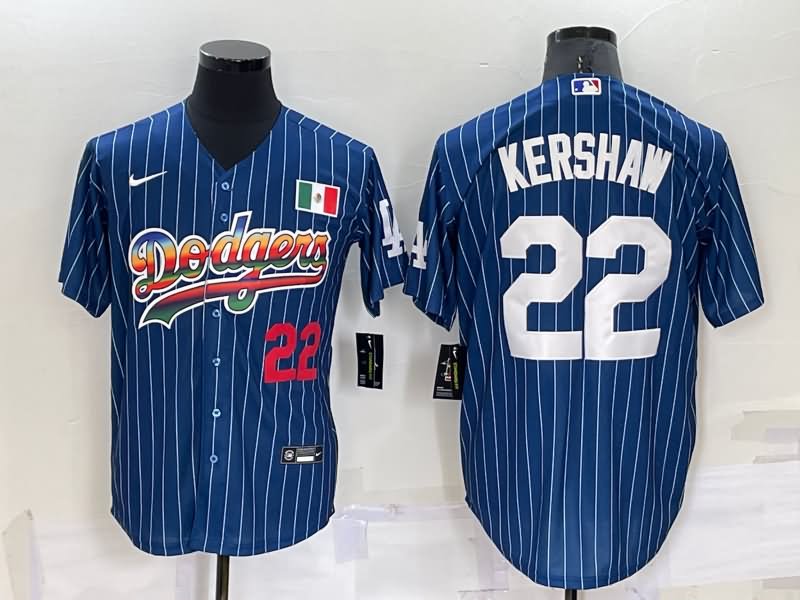 Los Angeles Dodgers Dark Blue Retro MLB Jersey 03