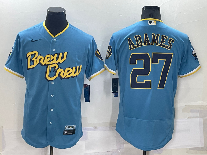 Milwaukee Brewers Blue Elite MLB Jersey