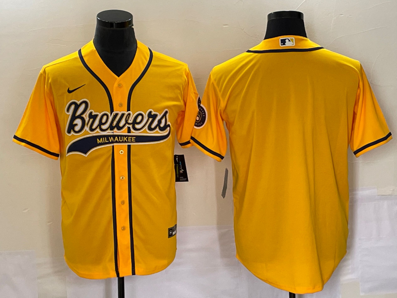 Milwaukee Brewers Yellow MLB Jersey