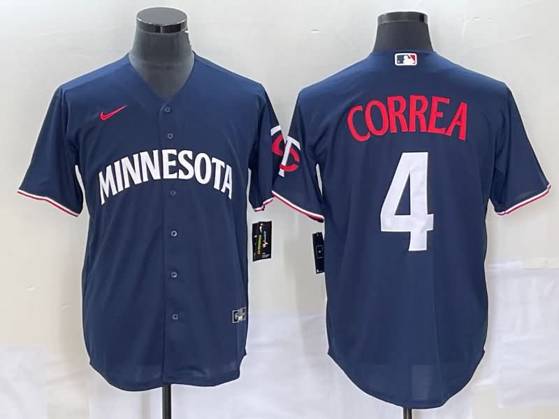 Minnesota Twins Dark Blue MLB Jersey 02