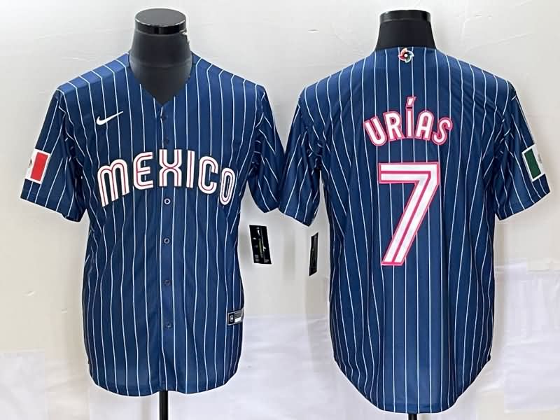 Mexico Dark Blue Baseball Jersey