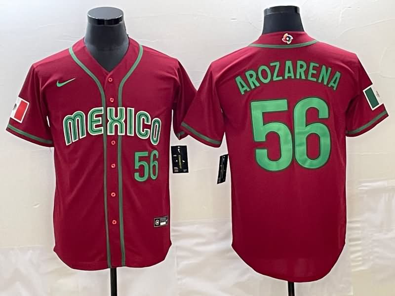 Mexico Red Baseball Jersey 04