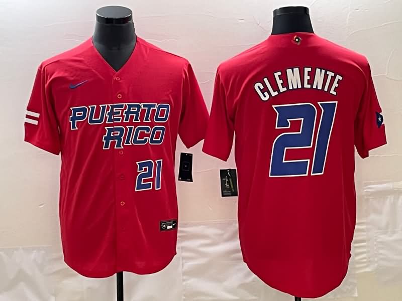 Puerto Rico Red Baseball Jersey