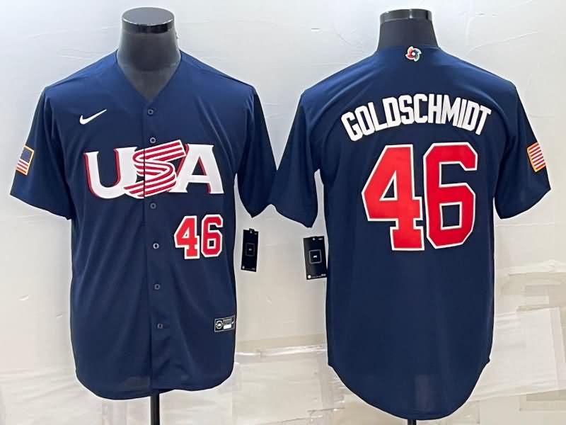 USA Dark Blue Baseball Jersey