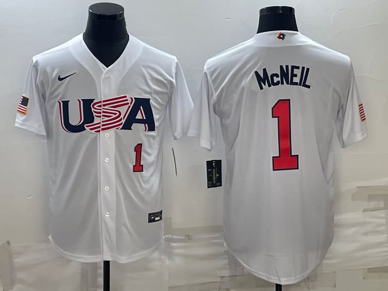 USA White Baseball Jersey