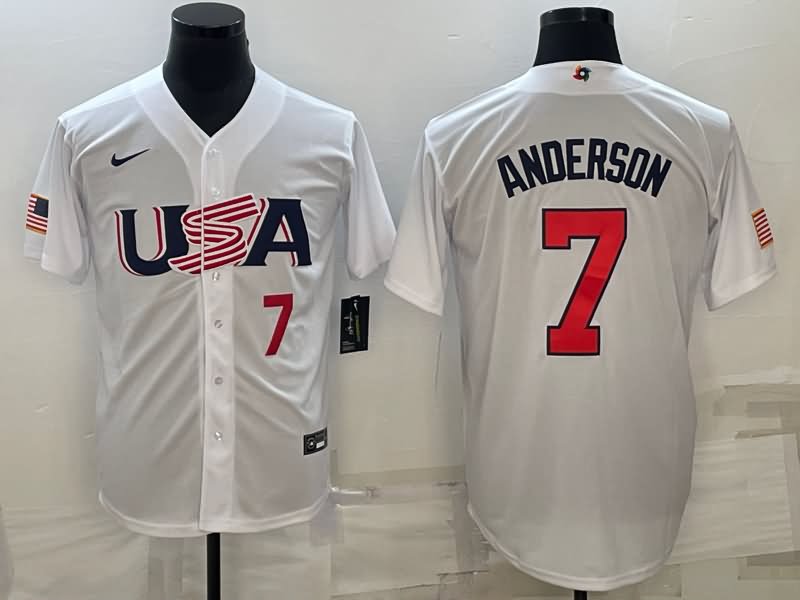 USA White Baseball Jersey