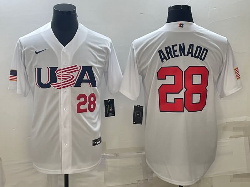 USA White Baseball Jersey