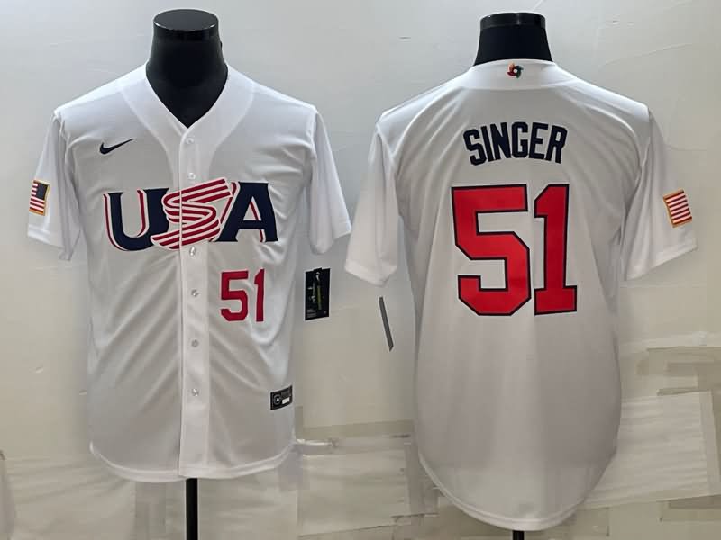 USA White Baseball Jersey