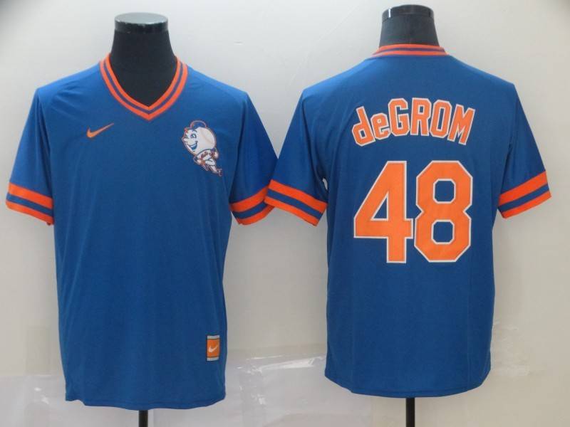 New York Mets Blue Retro MLB Jersey