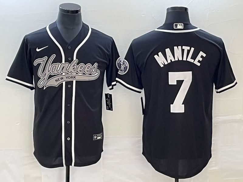 New York Yankees Black MLB Jersey 02